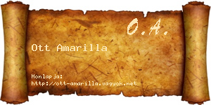 Ott Amarilla névjegykártya